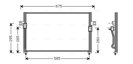 AVA HYUNDAI Радіатор кондиціонера (конденсатор) H100 AVA COOLING HY5058