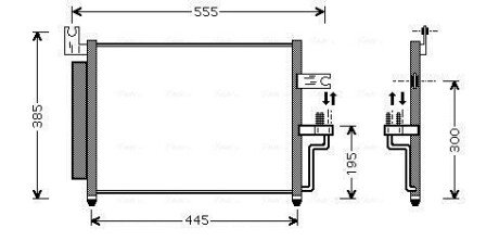 AVA HYUNDAI Радіатор кондиціонера (конденсатор) Accent II 00- AVA COOLING HY5081D (фото 1)