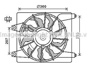 Вентилятор радіатора AVA COOLING HY7560