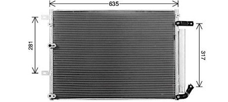 AVA JEEP Радіатор кондиціонера (Конденсатор) CHEROKEE 2.0 CRD 14-, 2.2 18-, 2.4 13-, 3.2 13- AVA COOLING JE5081D