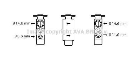 Розширювальний клапан кондиціонера AVA COOLING JR1046