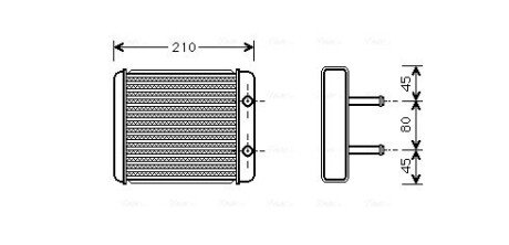 AVA KIA Радіатор опалення CARNIVAL 2.9 CRDI 99- AVA COOLING KA6008