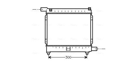 Радіатор охолодження двигуна W124/W201 MT 18/20/23-AC (Ava) AVA COOLING MS2039 (фото 1)