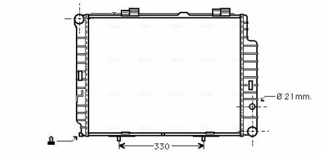 AVA DB Радіатор охолодження W210 2.0/2.3 95- AVA COOLING MS2202