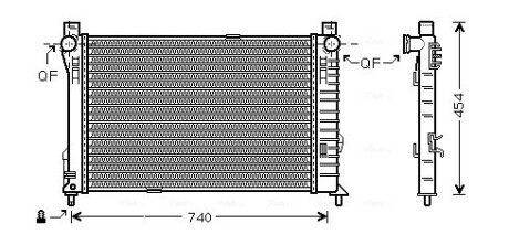 AVA DB Радіатор охолодження двиг. W203, S203 AVA COOLING MS2338 (фото 1)