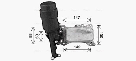 Радіатор масляний MERCEDES C-CLASS W 204 (07-) в сб. (AVA) AVA COOLING MS3741H