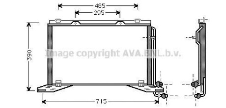 AVA DB радіатор кондиціонера W210 AVA COOLING MS5222