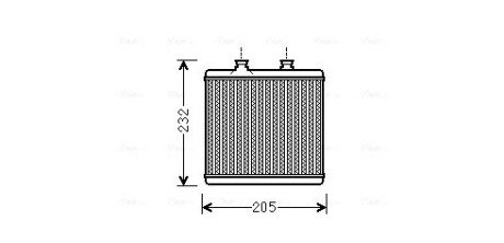 Радіатор обігрівача салону MB C204 E212 AVA AVA COOLING MS6472 (фото 1)