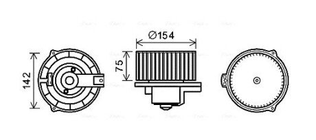 Вентилятор обігрівача салону Mercedes-Benz ML (W163) (97-06) AVA AVA COOLING MS8620