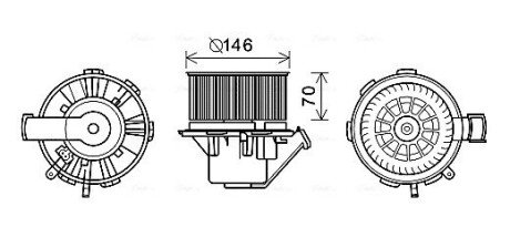 Вентилятор салону (AVA) AVA COOLING MS8648