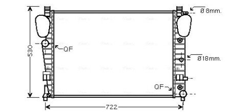 Радіатор охолодження двигуна MB S220 320-400CDI 420-600i AC+/- AVA AVA COOLING MSA2309