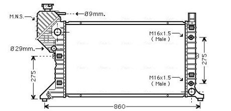 AVA DB Радіатор охолодження АКПП Sprinter 2.2CDI 00- AVA COOLING MSA2343