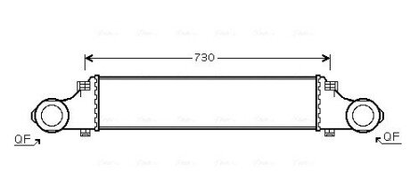 Інтеркулер MB E211 200kompr 270CDI 320CDI 02>08 AVA AVA COOLING MSA4354
