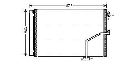 Радіатор кондиціонера MB C204 E212 AVA AVA COOLING MSA5450D