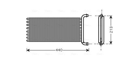 Теплообмінник, система опалення салону AVA COOLING MSA6441