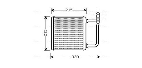 Радіатор обігрівача салону MB E211 02>08 AVA AVA COOLING MSA6451