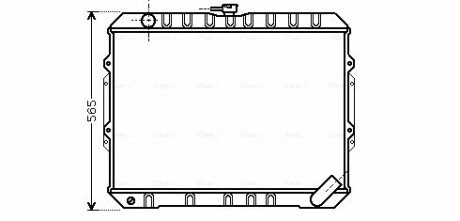 AVA MITSUBISHI Радіатор охолодження двиг. PAJERO II 2.5 TD 4WD 90- AVA COOLING MT2187