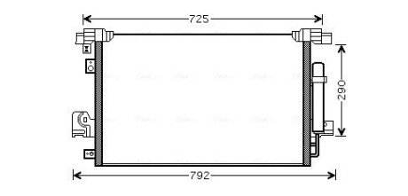 Конденсор кондиціонера P4007/OUTLANDER/C-CROSS (Ava) AVA COOLING MT5210D