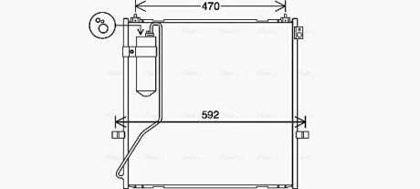 Конденсор (радіатор кондиціонера) AVA COOLING MT5269D