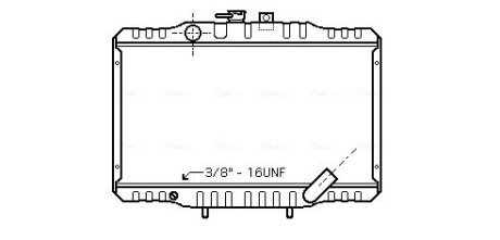 AVA HYUNDAI Радіатор охолодження двиг. H 100 2,5 D 93- (400x598x32) AVA COOLING MTA2062 (фото 1)