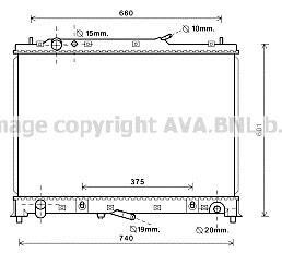 AVA MAZDA Радіатор охолодження CX-9 3.5 06-, CX-9 3.7 07- AVA COOLING MZ2245