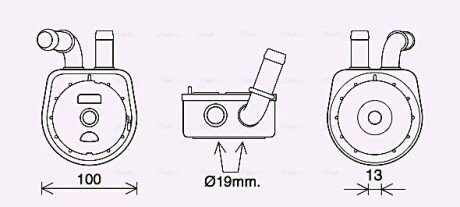 Охолоджувач оливи AVA COOLING MZ3289