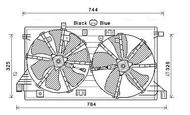 AVA MAZDA Вентілятор радіатора 3 1.6 08-14 AVA COOLING MZ7550