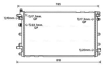 Радіатор, Система охолодження двигуна AVA COOLING OL2653