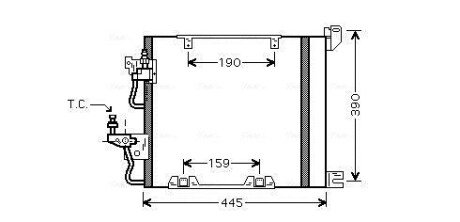 Конденсатор кондиціонера ASTRA H 17/19CTDI MT 04-(AVA) AVA COOLING OL5368D (фото 1)