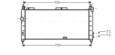 AVA OPEL Радиатор охлаждения Combo, Corsa B 1.2/1.6 AVA COOLING OLA2203