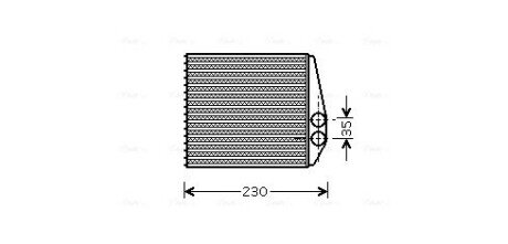 AVA OPEL Радіатор опалення Signum, Vectra C, Fiat Croma 05-, Cadillac, Saab AVA COOLING OLA6355