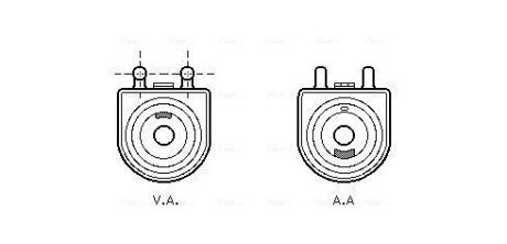 AVA CITROEN Масляний радіатор Berlingo, C4 I, C5 I, Xsara, Peugeot 206/306/307/407, Partner 1.9D/2.0 AVA COOLING PE3271 (фото 1)