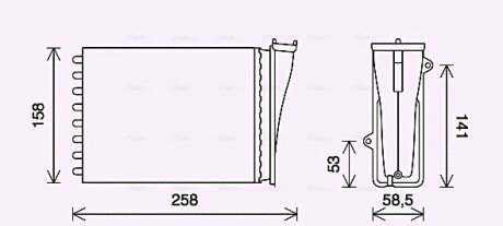 Радиатор отопителя салона Citroen C3 (16-)/Peugeot 2008 (13-), 208 (12-19) (PE64 AVA COOLING PE6413