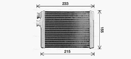 Радіатор обігрівача салону Peugeot 308 (14-) AVA AVA COOLING PE6429 (фото 1)