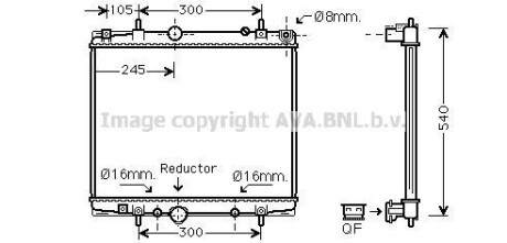 AVA CITROEN радіатор охолодження C8, Jumpy, Peugeot 807, Expert 2.0/2.0HDI AVA COOLING PEA2275