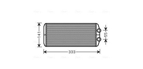 Радіатор обігрівача салону PSA Partner Berlingo 08> 1.6VTi 1.6 HDI MT AC+/- AVA AVA COOLING PEA6312