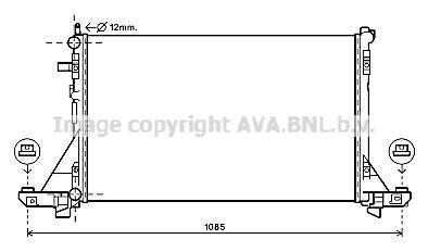 Радіатор охолодження двигуна Opel Movano (10-)/Renault Master (10-)/Nissan NV400 (11-) 2.3 CDTi AVA AVA COOLING RT2561 (фото 1)