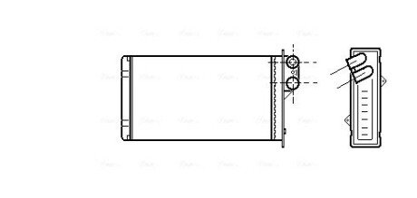 AVA RENAULT Радіатор опалення SAFRANE I 92-, SAFRANE II 96- AVA COOLING RT6161