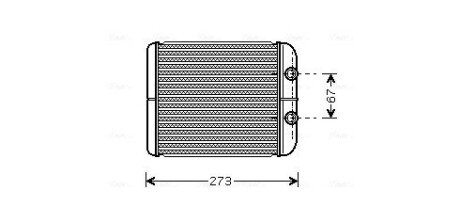 AVA RENAULT Радіатор опалення ESPACE IV 1.9, 2.0, 2.2, 3.0, 3.5 02- AVA COOLING RT6343