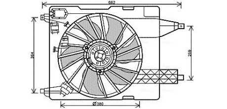 Вентилятор охолодження радіатора AVA COOLING RT7539 (фото 1)