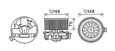 Вентилятор обігрівача салону Renault Clio III AVA AVA COOLING RT8576