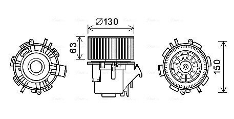 Вентилятор OPEL, Nissan (AVA) AVA COOLING RT8599