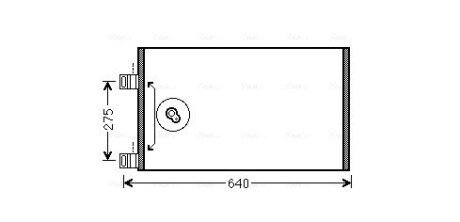 Радиатор кондиционера MB Citan (13-)/Renault Kangoo II (08-) AVA COOLING RTA5444