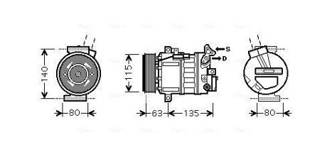 Компресор кондиціонера NISSAN/RENAULT (AVA) AVA COOLING RTAK486