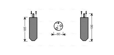 Осушувач кондиціонера Renault Duster 1,6i 10> AT, Logan 1,5d 1,6i 07> AVA AVA COOLING RTD364