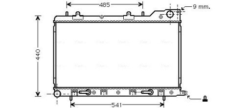Радіатор охолодження двигуна Subaru Forester 03>08 MT/AT AC+/- AVA AVA COOLING SU2054 (фото 1)