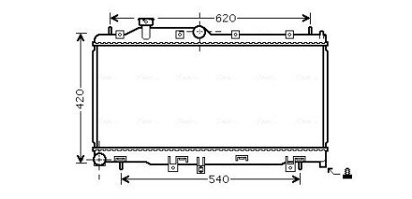 Радіатор охолодження двигуна LEGACY4/OUTB 20/25 MT 03- (Ava) AVA COOLING SU2065