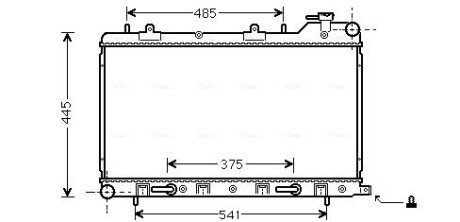 Радіатор, Система охолодження двигуна AVA COOLING SU2075