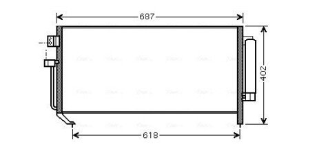 Радіатор кондиціонера Subaru Forestrer 02>08 AVA AVA COOLING SU5060D