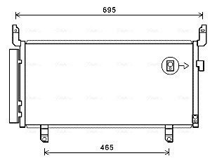 Конденсатор кондиціонера SUBARU FORESTER (2013) 2.0 TDI (AVA) AVA COOLING SU5104D